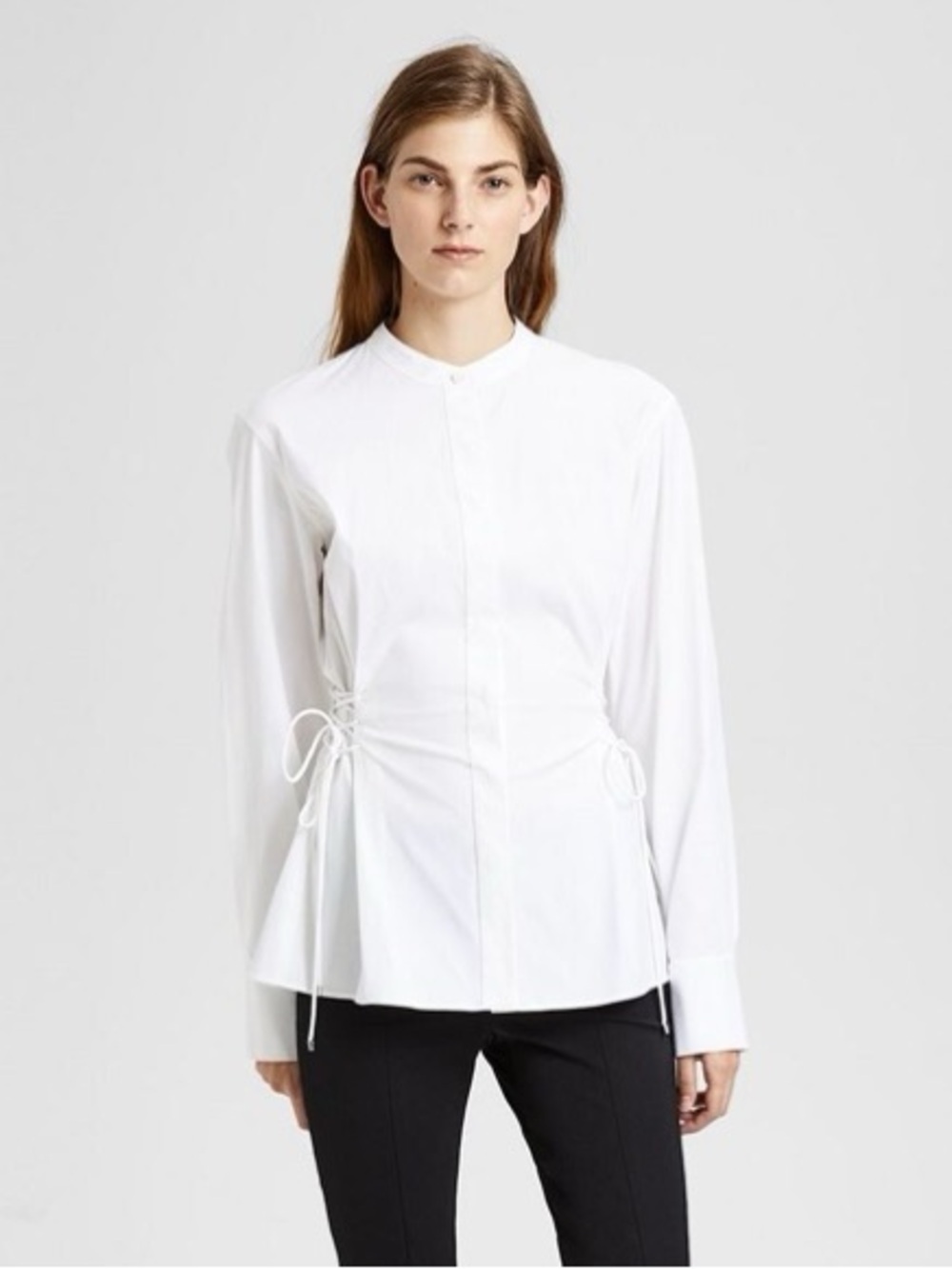Theory laced side tie button up size small